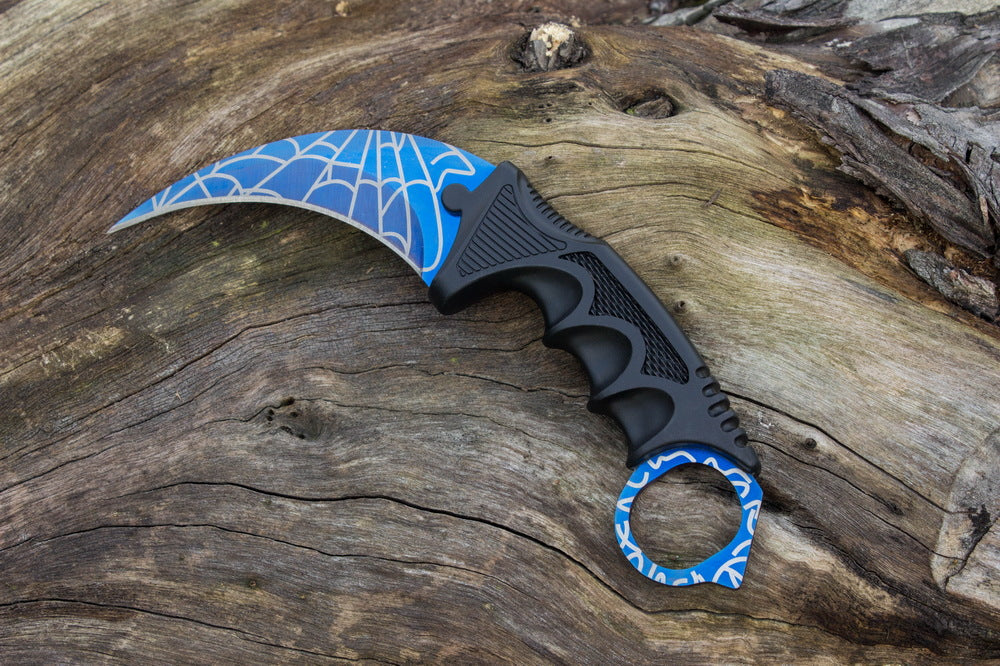 CSGO Karambit Combat Knife Fixed Blade Hawkbill Neck Doppler NEW