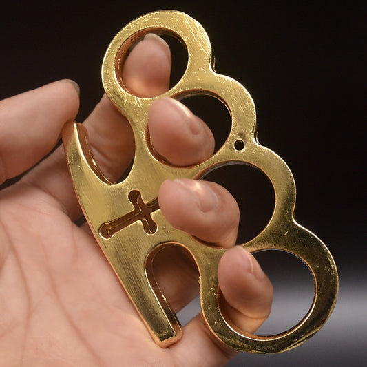 Cross Sign Christian Brass Knuckle 2 Fingers 4 Fingers