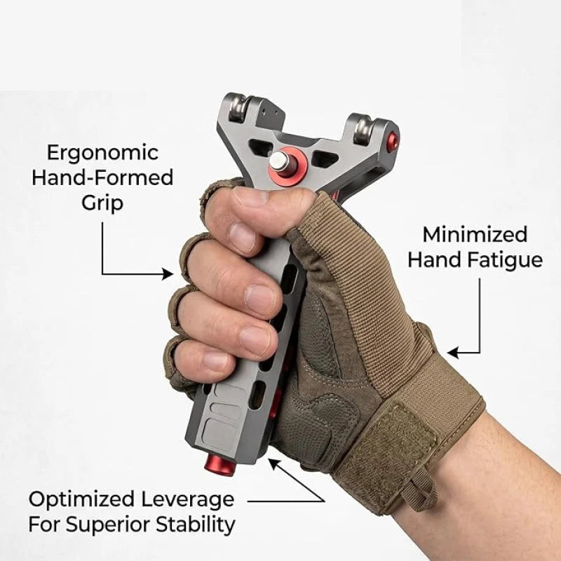 Viral Professional Slingshot SEMI-AUTO High-Velocity Aluminum Alloy Steel/3D Printed Slingshot