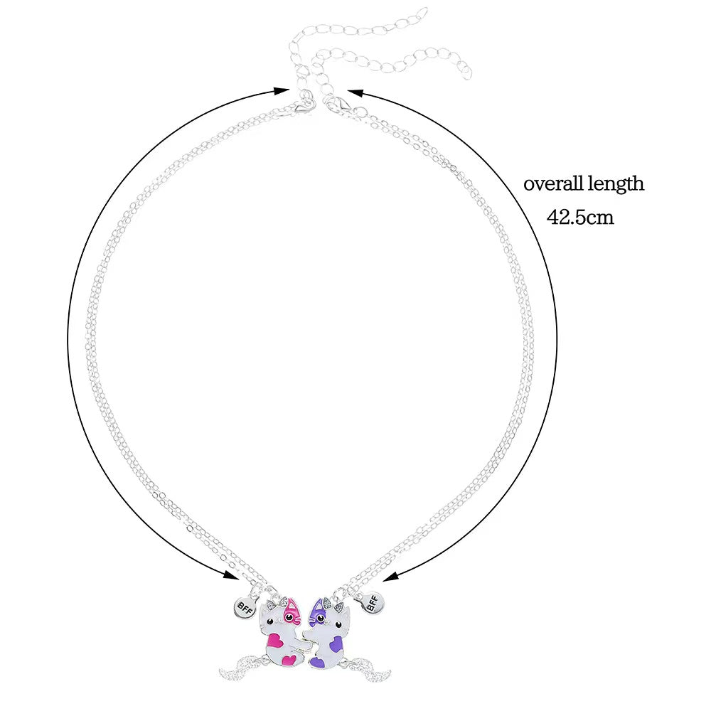 Cute Cat Movable Tail Magnet Attracting Necklace