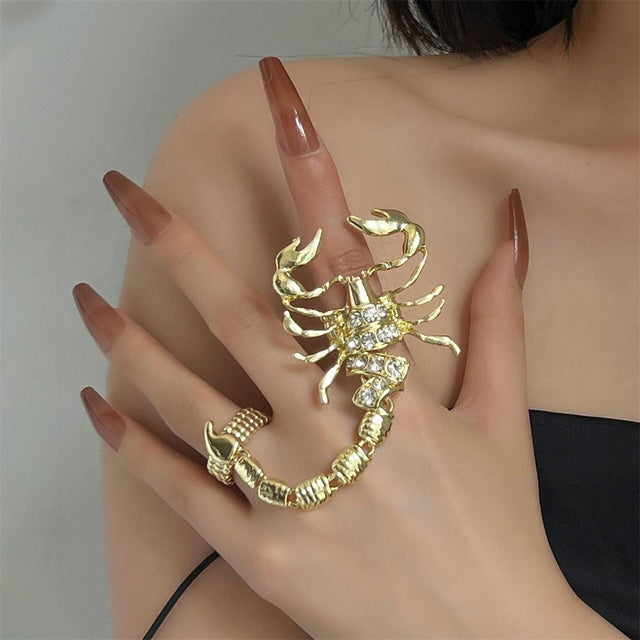 Punk Luxury Scorpion Ring For Woman