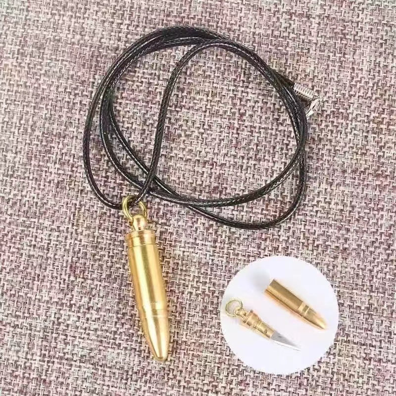 Bullet Hidden Knife Earring Key Chain Necklace Open Package Multi-function Jewelry