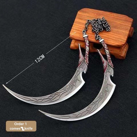 Evil Blade Machete Arcuated Knife Game Cosplay Tool