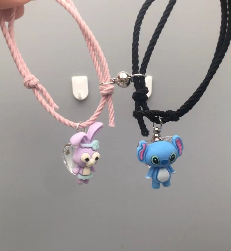 My Melody Kuromi Spongebob Patrick Stitch Magnetic Bracelet Add Keep Blood Bracelet