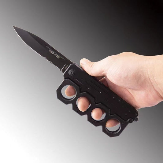 Separately Knuckles Folding Knife Out Door Camping Self-defense Knife