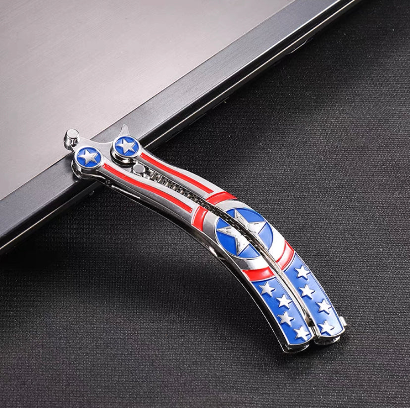 Anime Marvel Butterfly knife For Trainer Not Sharp