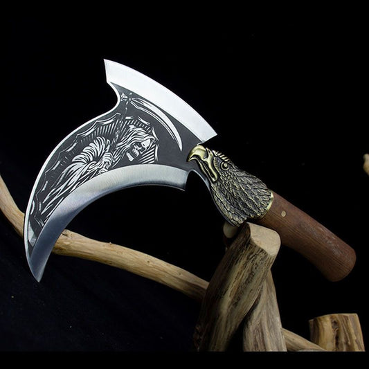 Axe Sickle Double Blade Grim Reaper Death Knife Eagle Handle