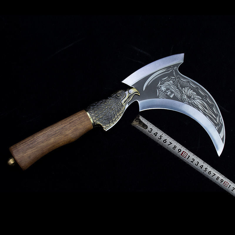 Axe Sickle Double Blade Grim Reaper Death Knife Eagle Handle