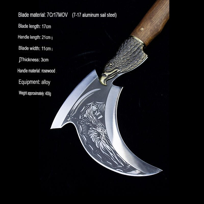 Axe Sickle Double Blade Grim Reaper Death Knife Eagle Handle