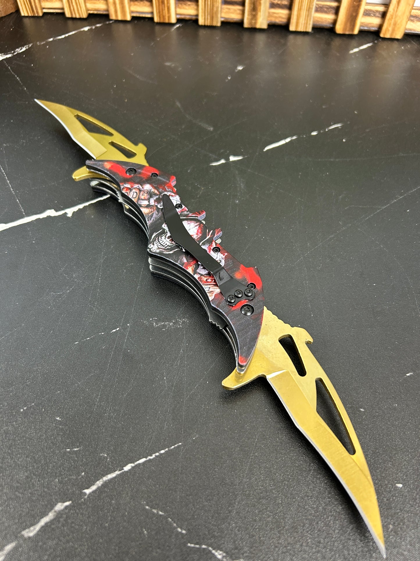 Batman Knife Twin 2 Blade Folding Knife