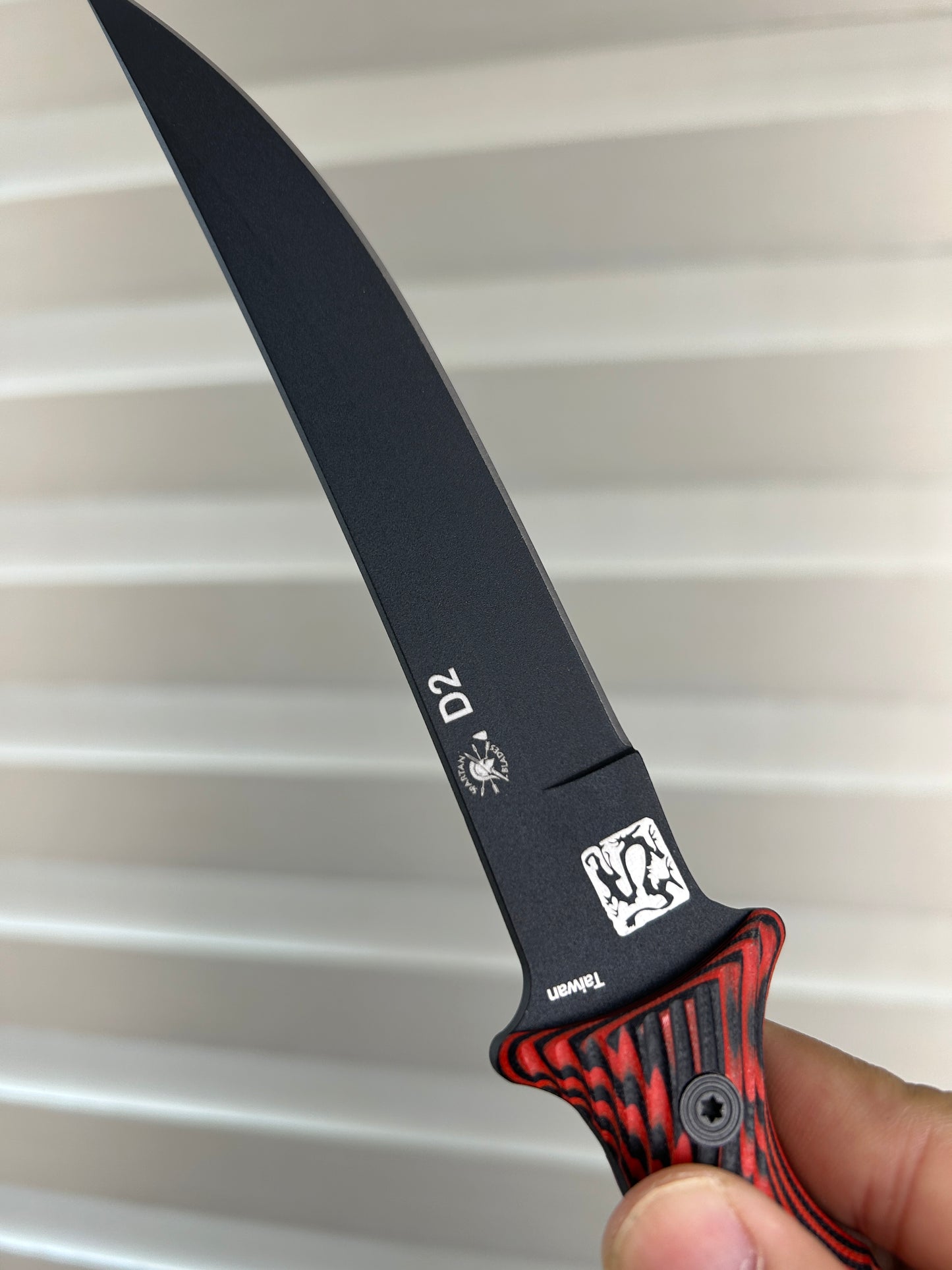 D2 Hunting Fish Knife Fixed Knife with K-Sheath