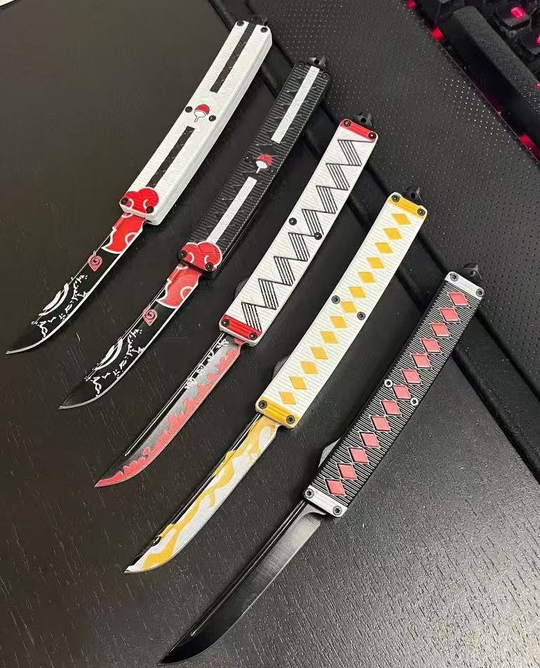 Ninja Katana OTF Sharp Naruto Demon Slayer Pocket Knife EDC Knife