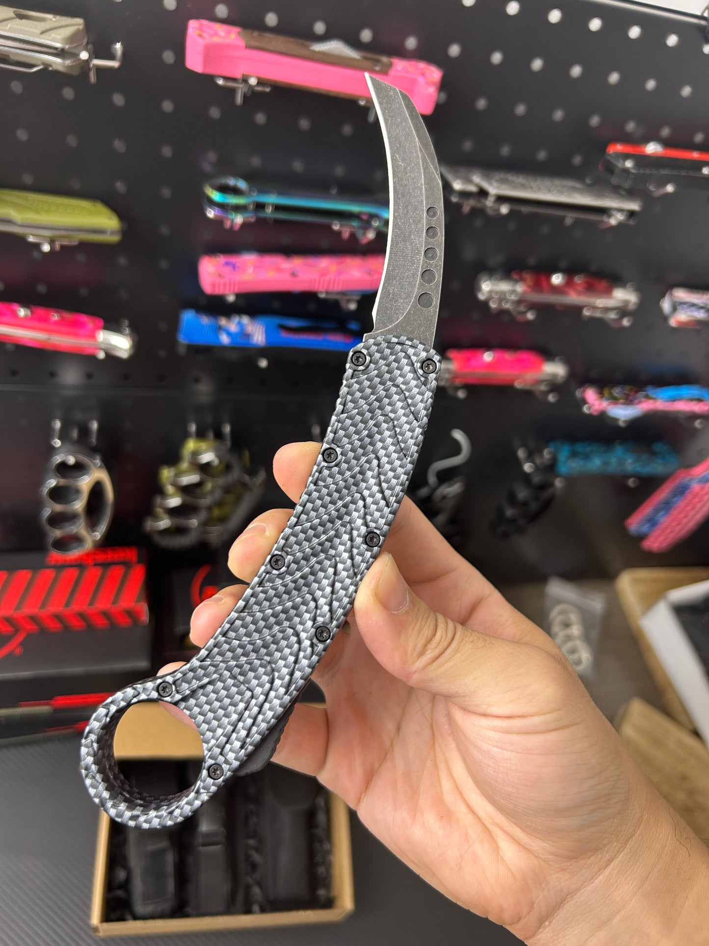 Aluminum Handle Combat Karambit OTF knife