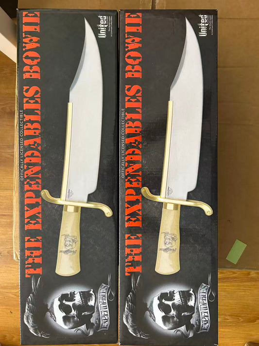 Gold-plated Blade Gil Hibben 65TH Anniversary Old West Bowie Knife