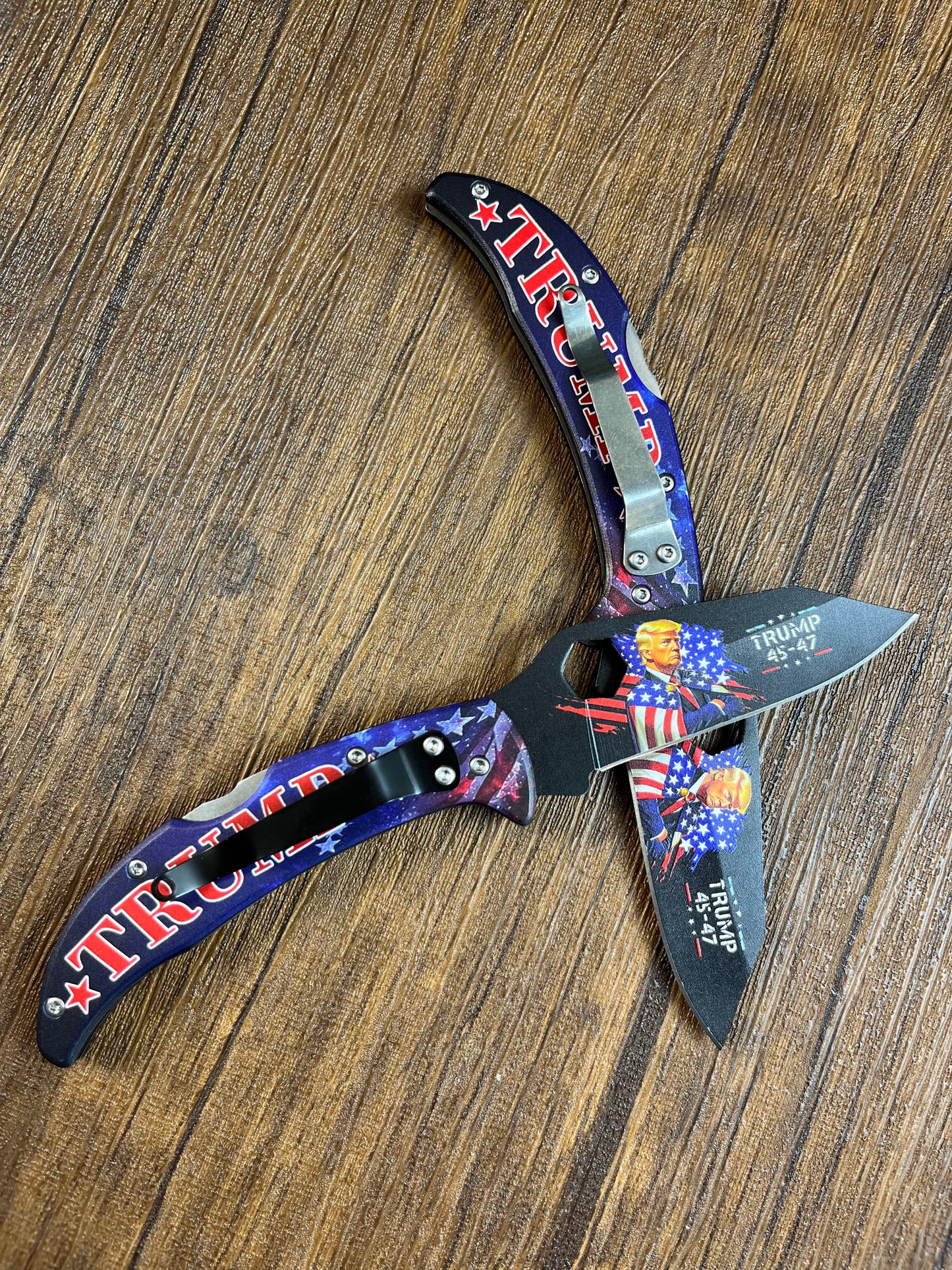Full Steel Trump Folding Knife,Back Lock Knife,Belt Clip Pocket Knife