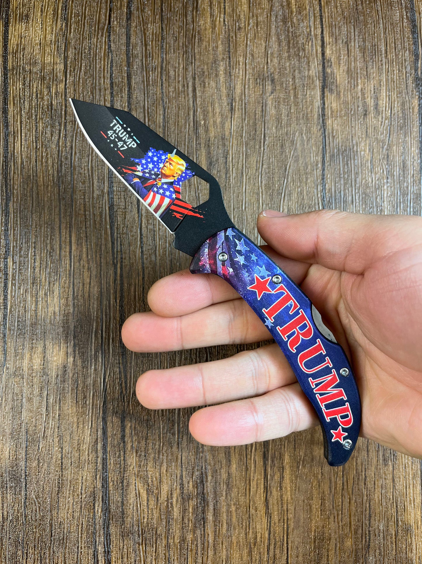 Full Steel Trump Folding Knife,Back Lock Knife,Belt Clip Pocket Knife