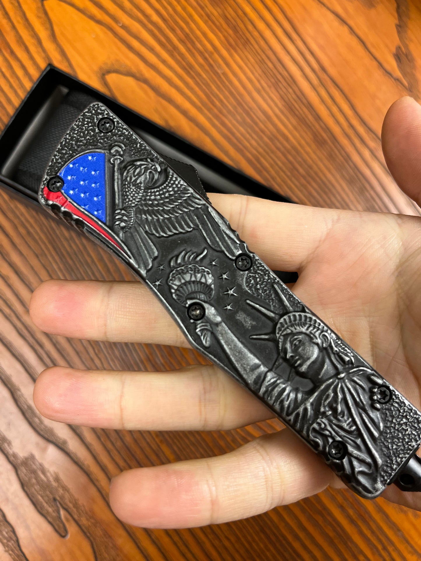 Statue of Liberty OTF Knife US Flag OTF Knife USA Nation Knife