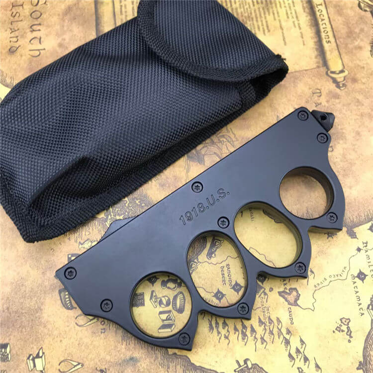1918 US Brass Knuckle OTF Knife Zinc alloy Handle