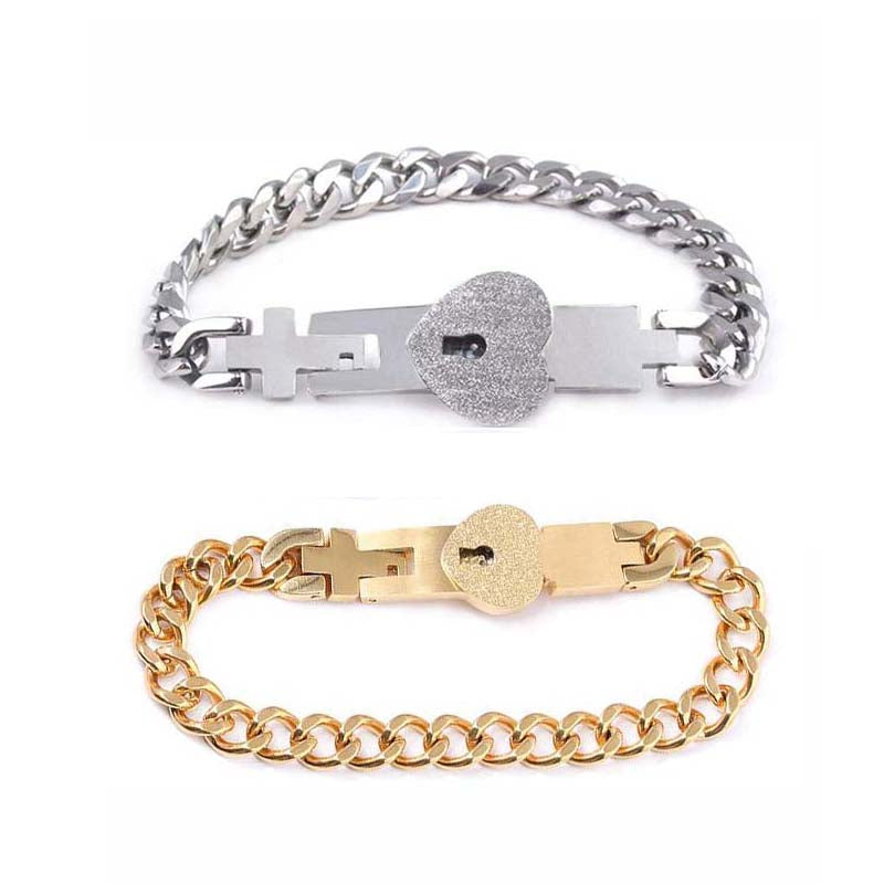 Couple 2BFFs Lock Each Others Bracelet [Accept custom the size]