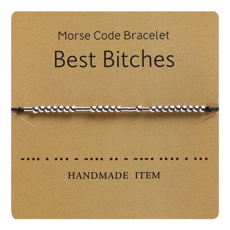 New DIY Charm Morse Code Bracelets For BFF Couples