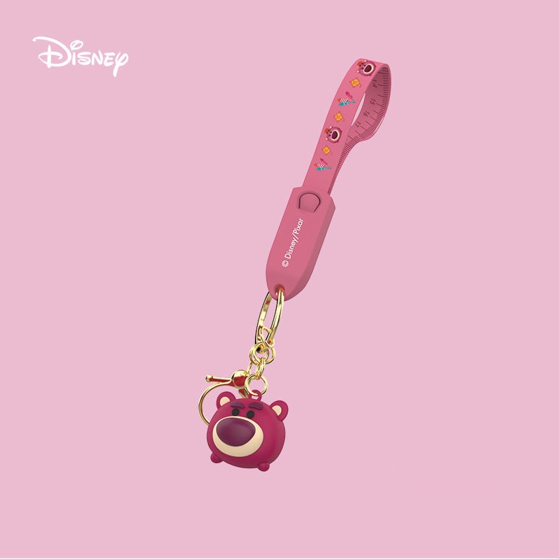 Lotso Mickey 3 in 1 Data Cable Charger Key Chain For Android Apple Samsung Huawei