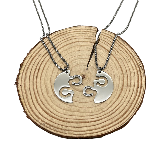 HorseShoe Matching Necklace Couple Best Friend Matching Gift For Who Love Horses