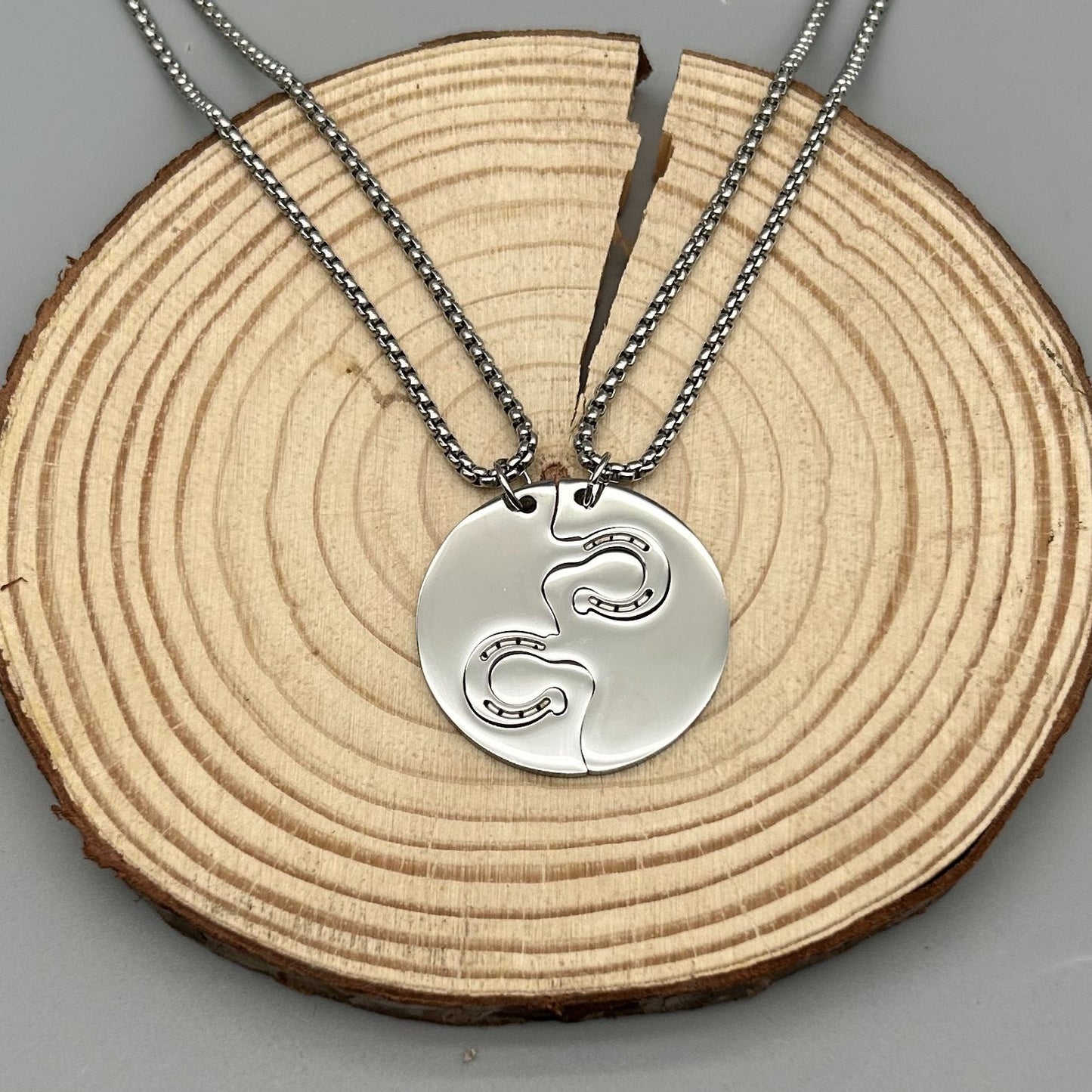 HorseShoe Matching Necklace Couple Best Friend Matching Gift For Who Love Horses