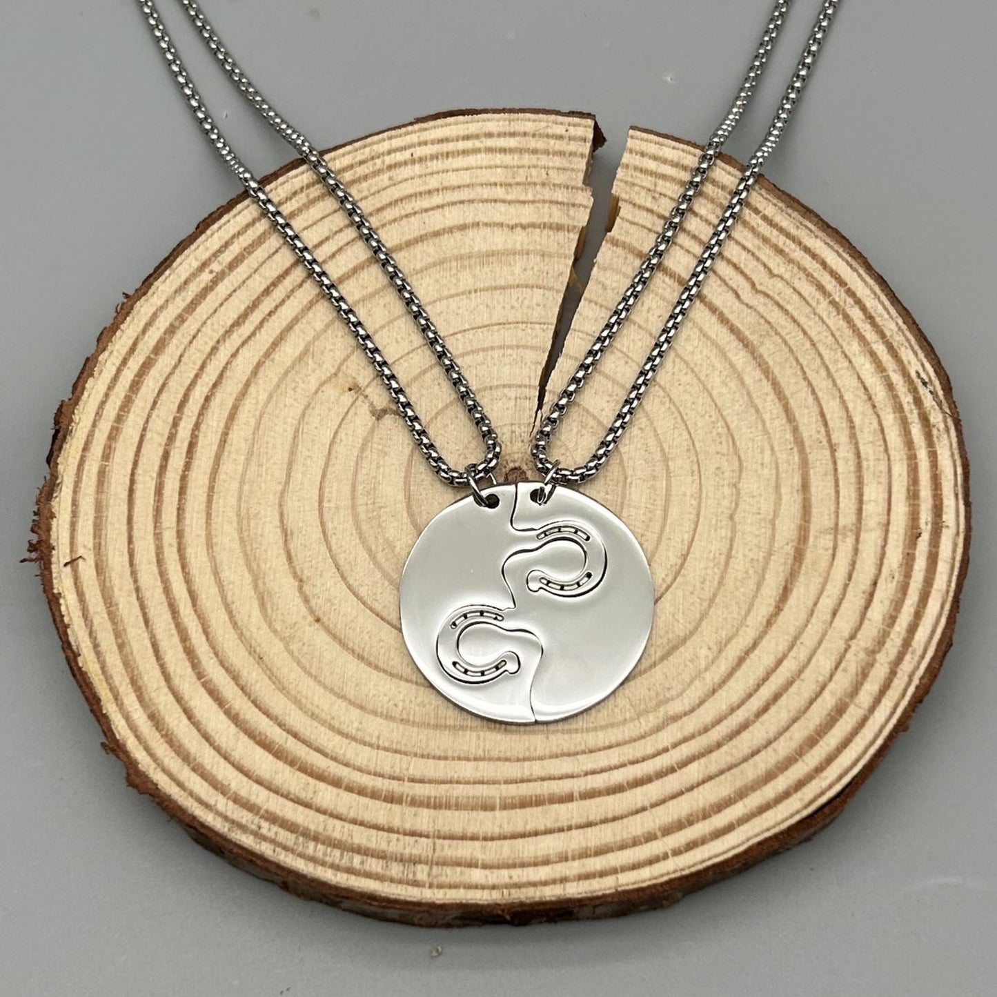 HorseShoe Matching Necklace Couple Best Friend Matching Gift For Who Love Horses