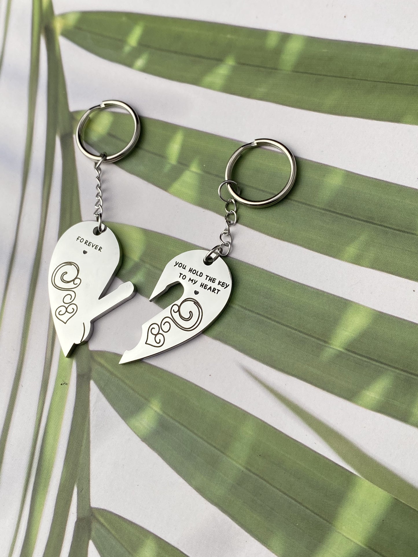 You Hold The Key Forever Dick to My Heart Couple key Chains 1 pair