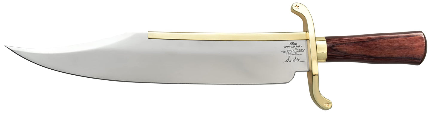 Gold-plated Blade Gil Hibben 65TH Anniversary Old West Bowie Knife