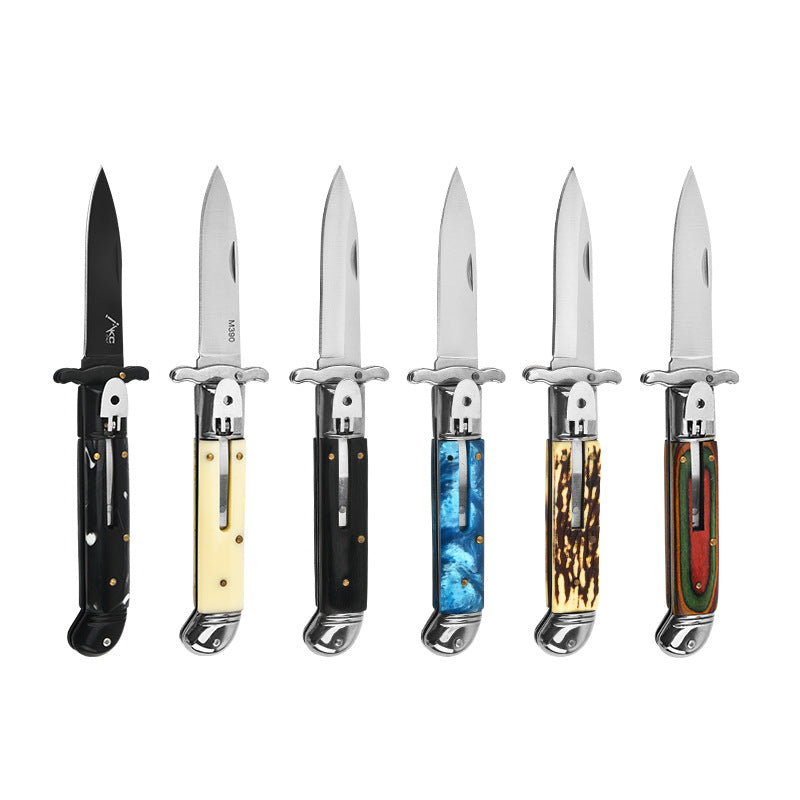 New Handle AKC Swinguard Stiletto Automatic Switchblade