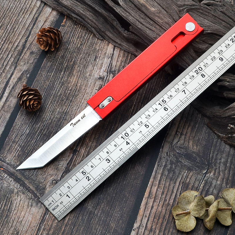 Red Gravity Knife Aluminium Handle