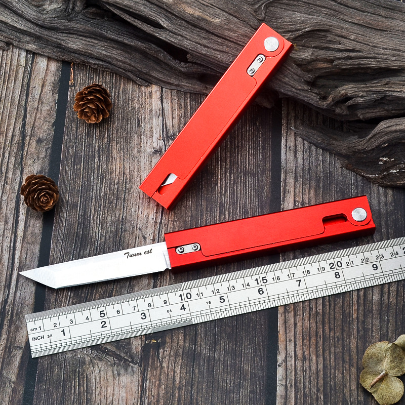 Red Gravity Knife Aluminium Handle