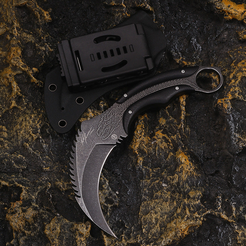 Todd Begg Dragon Karambit Knife With K Sheath