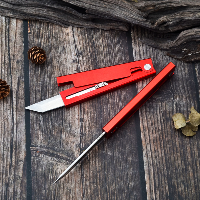 Red Gravity Knife Aluminium Handle
