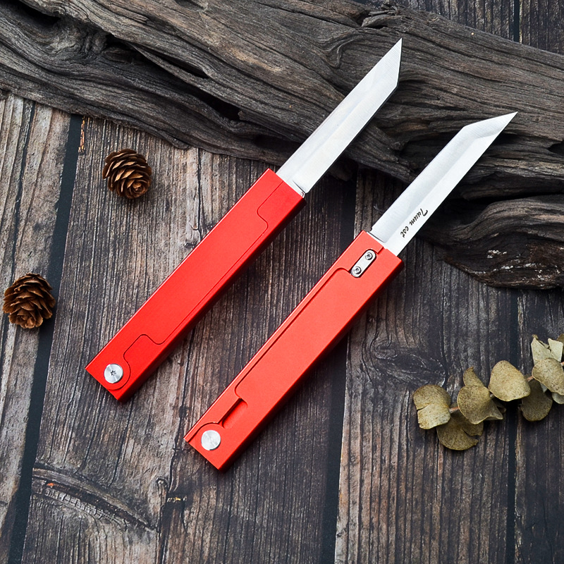 Red Gravity Knife Aluminium Handle