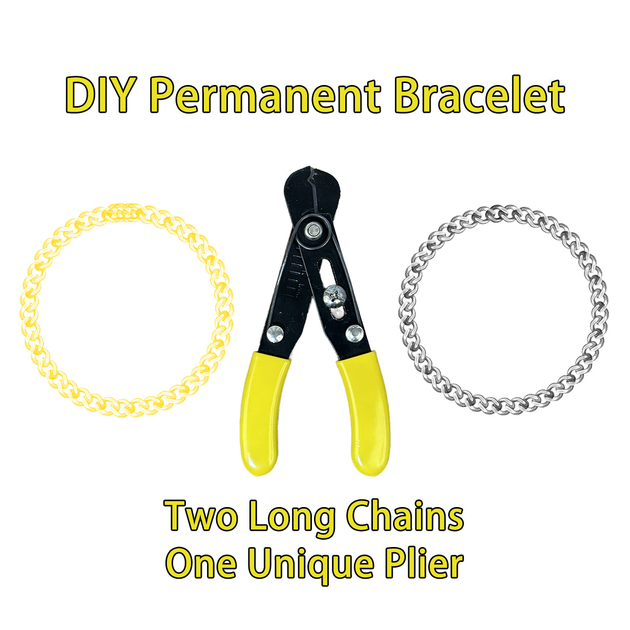 DIY kit Permanent Forever Lock Bracelet For Couple Best Friend Water Proof Do not rust turn green friendship bracelet