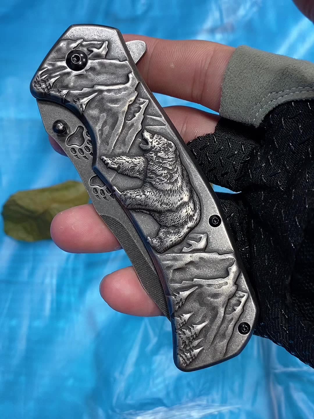 3D Bear Folding Knife