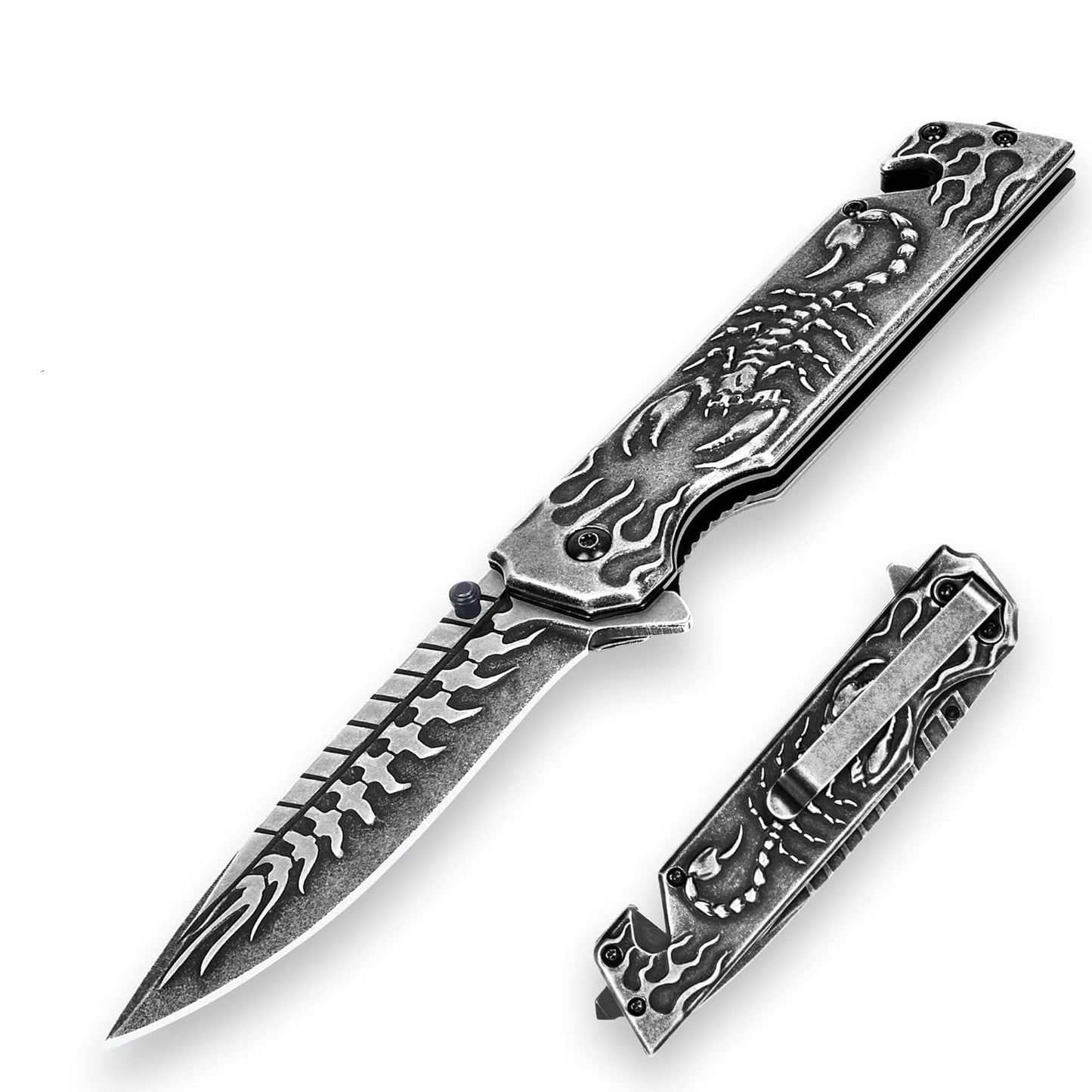 3D Scorpion Folding Knife