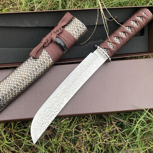 Damascus steel Tanto Snakeskin Pattern