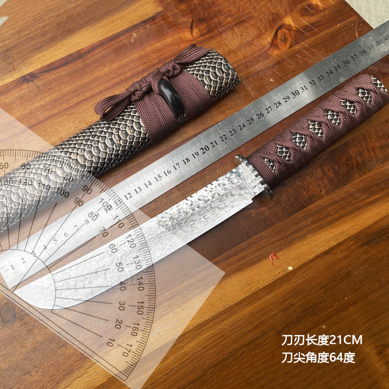 Damascus steel Tanto Snakeskin Pattern