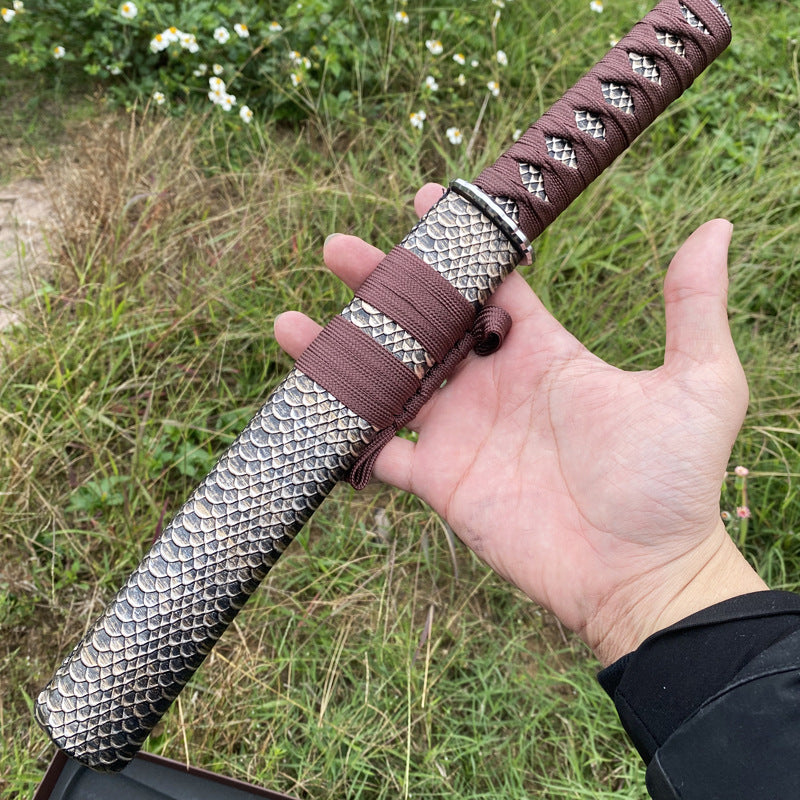 Damascus steel Tanto Snakeskin Pattern