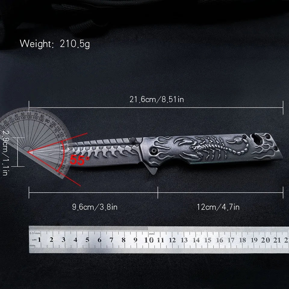 3D Scorpion Folding Knife