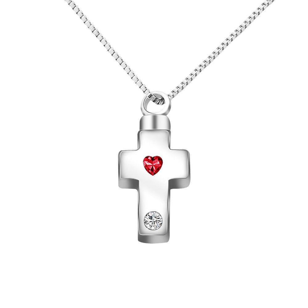 Keep Family Ashes haris into your Cross Urn Necklace