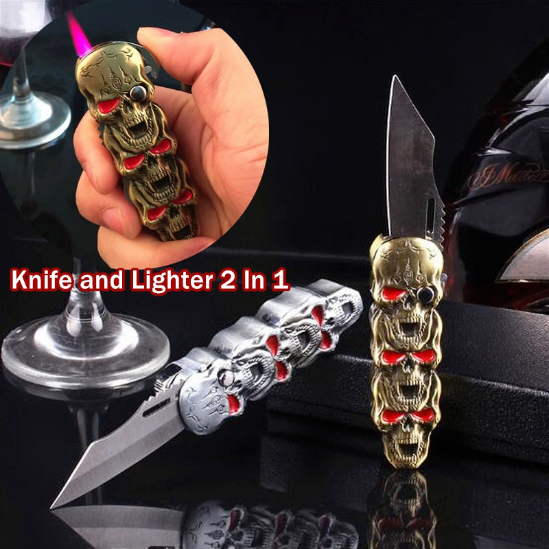 Skull Lighter Knife Multifunction Outdoor Tool