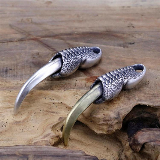 Vintage Dragon Claw Pendant Necklace