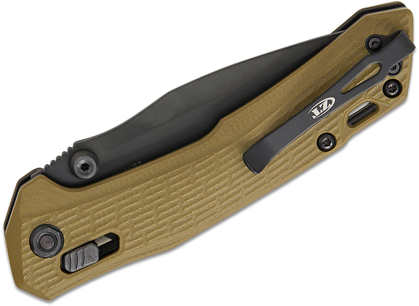ZT Model 0203 DuraLock Folding Knife 4" CPM-M4 Black PVD Drop Point Blade