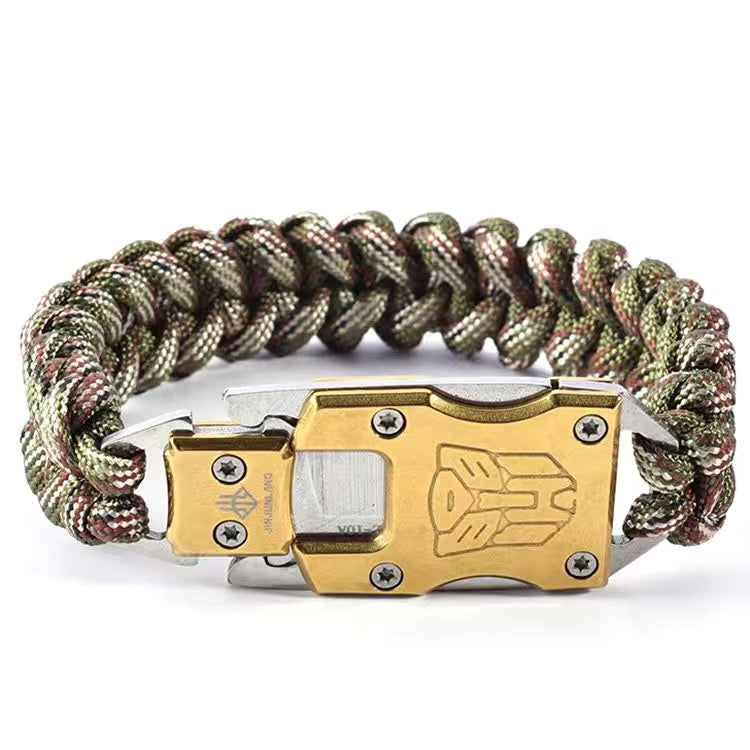 Outdoor Self-Help Self-Defense Hidden Bracelet Knife Transformers Pattern