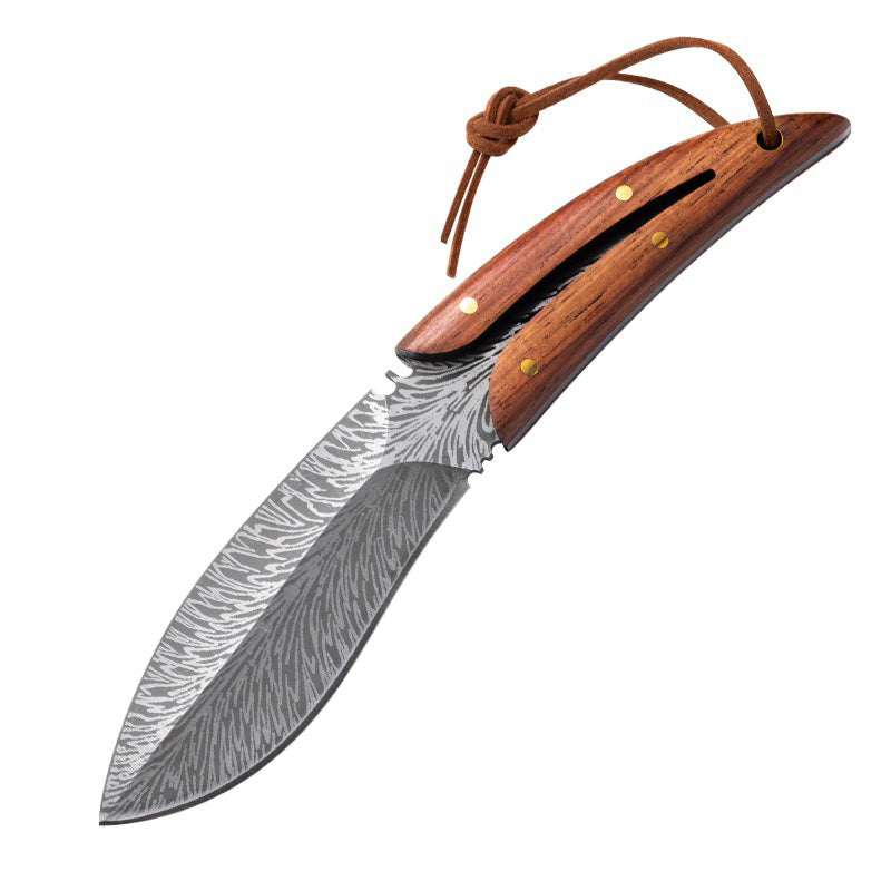 Feather Pattern Small Fixed Blade