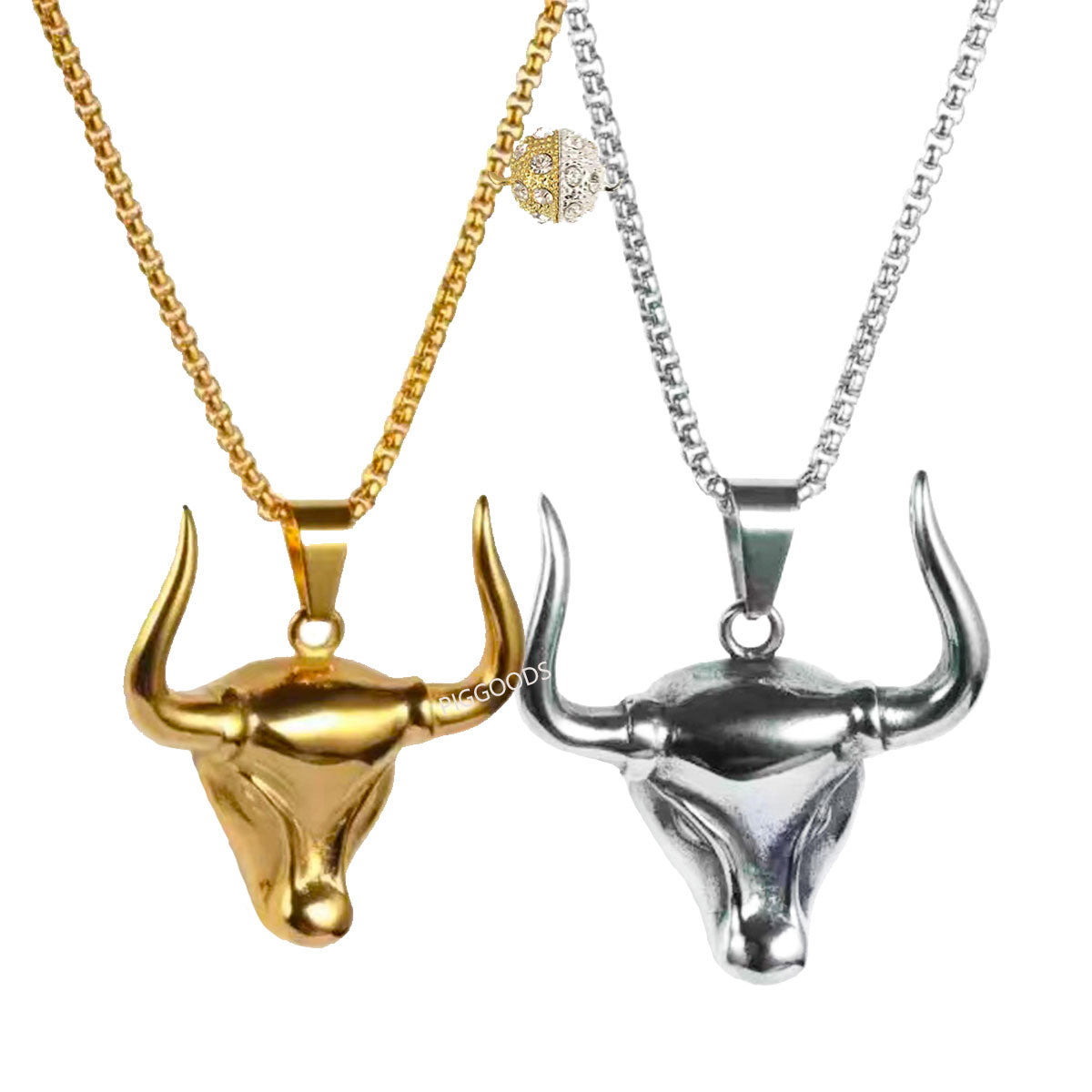 Fashion Bull Pendant Men and Women Gold Necklace